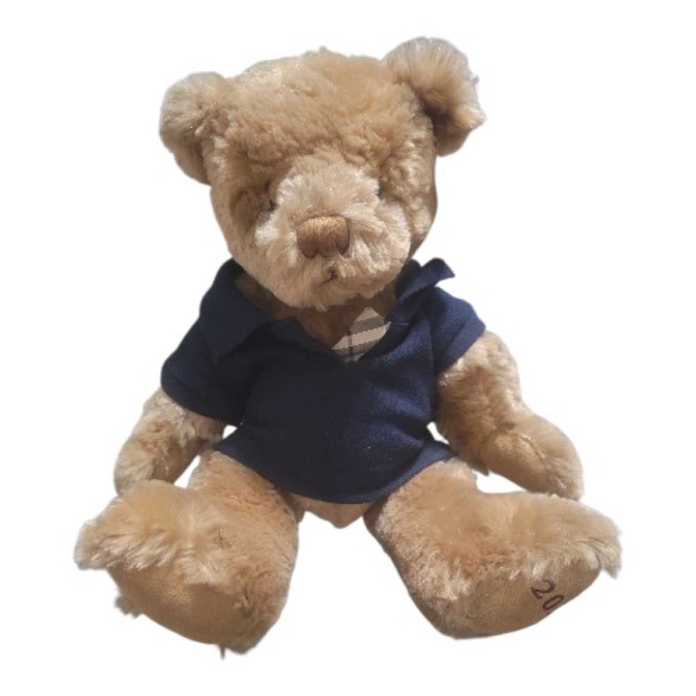 Plush  Burberry Teddy Bear with Blue Nova Check   Authentic 2010
